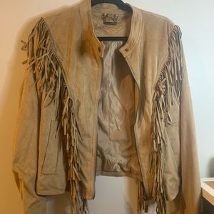 Camel Colored Fringe Jacket